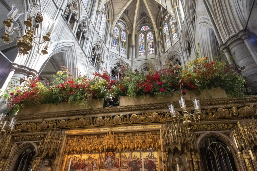 The Abbey decorated for the Coronation